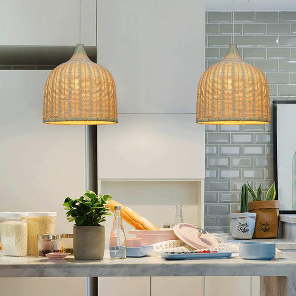 Kreativer Hängelampenschirm aus Rattan für Schlafzimmer und Esszimmer