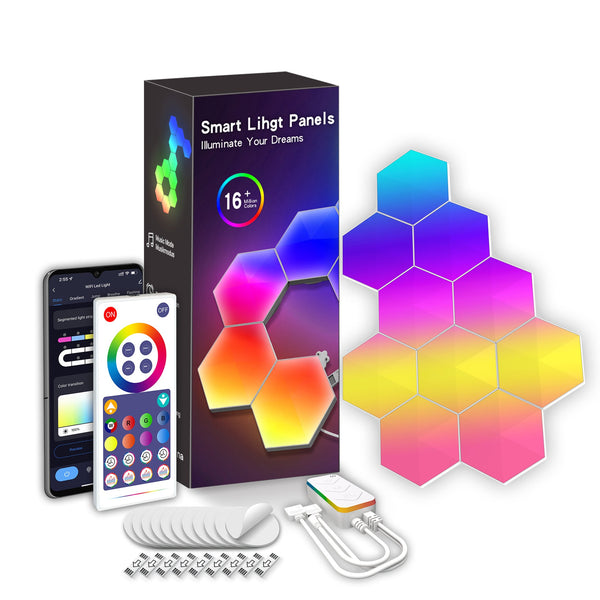 Smart Light Panels, gesteuert durch App, Fernbedienung und Sprachsteuerung