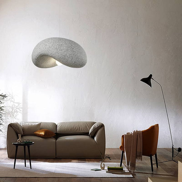 Künstlerische Pendelleuchte für Wohnzimmer im nordischen cremefarbenen Stil