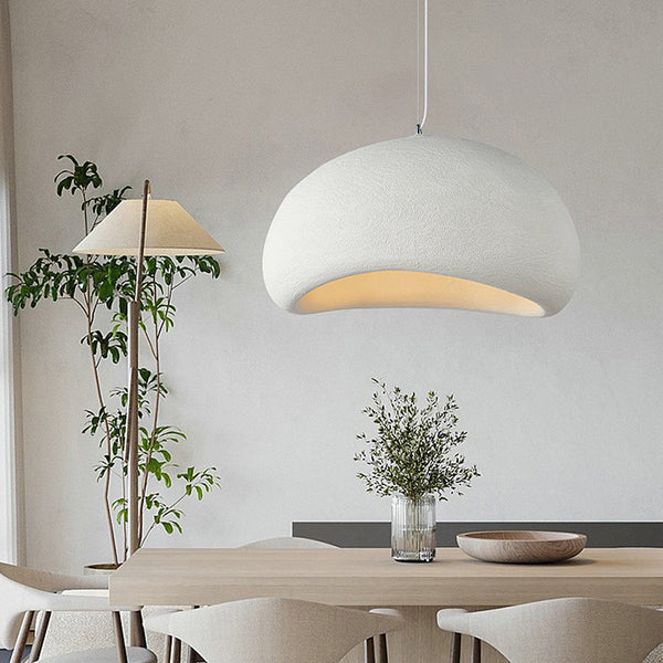 Nordic Japandi Wohnzimmer Handmade Oval Harz Kronleuchter Lampe